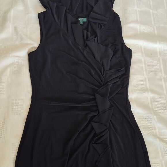 Ralph Lauren Black Ruffled Dress - Picture 11 of 16